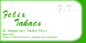 felix takacs business card