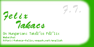 felix takacs business card